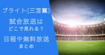 ブライトン(三笘薫)試合放送どこで見れる？2023日程や無料放送まとめ