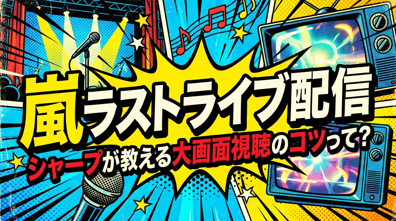 嵐 ラストライブ配信、シャープが教える大画面視聴のコツって？